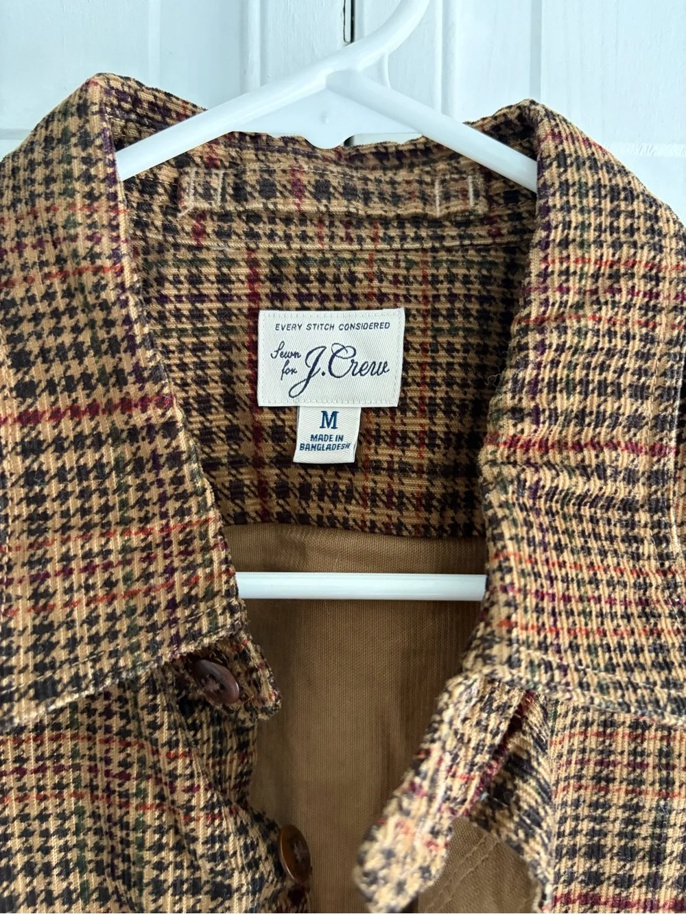 J. Crew Brown Plaid Overshirt Jacket